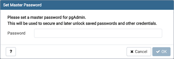 Set master password